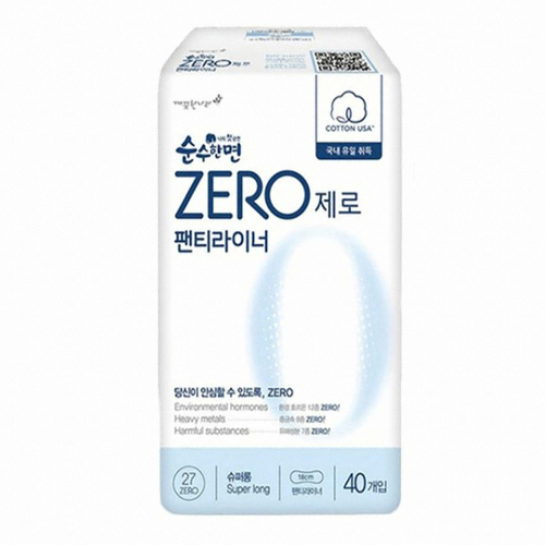 순수한면 제로 팬티라이너 슈퍼롱 40개 (7팩(280개))_이미지
