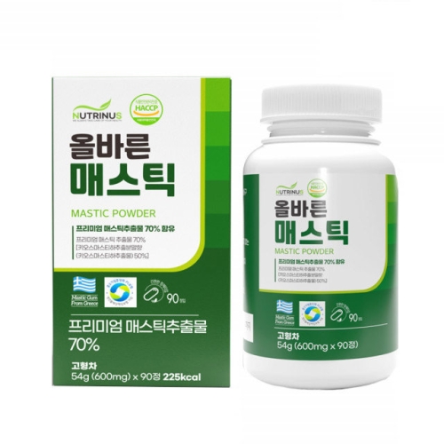 올바른영양 뉴트리너스 올바른 매스틱 600mg 90정 (1개)