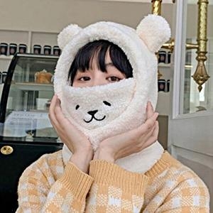 토끼 레빗 전체 퍼 안감 따스한 방한 모자-WFACC0B