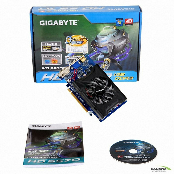 GIGABYTE 라데온 HD 5570 HDMI D3 1GB_이미지