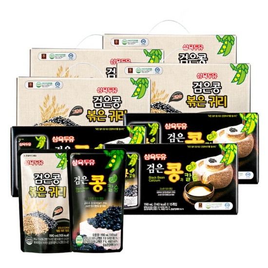 삼육식품 삼육두유 검은콩 볶은 귀리 190ml x 60개+삼육두유 검은콩과 칼슘 190ml x 45개 (1세트)_이미지