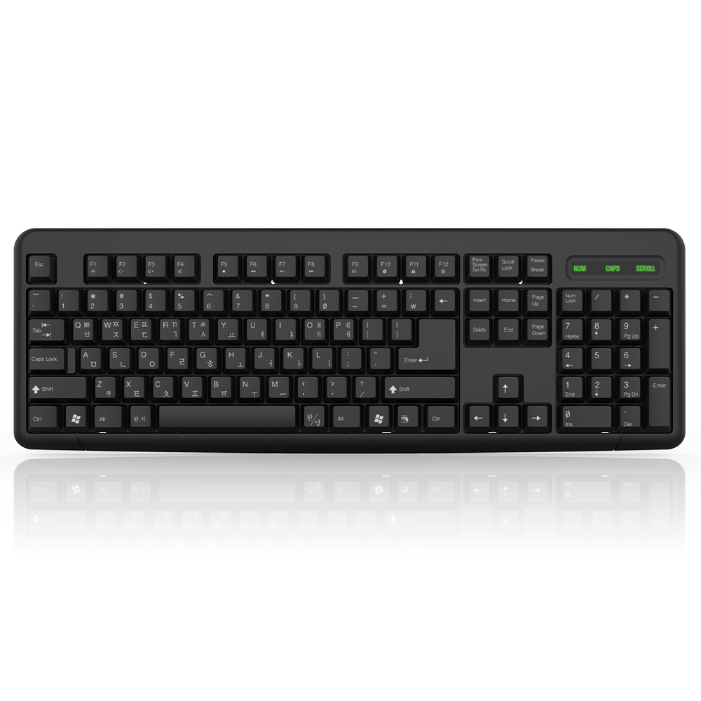 QSENN K1000 무선키보드 (블랙, 키스킨 포함)_이미지