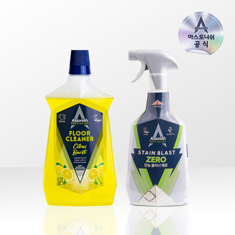 아스토니쉬 만능클리너 제로 750ml + 바닥 세정제 시트러스향 1L
