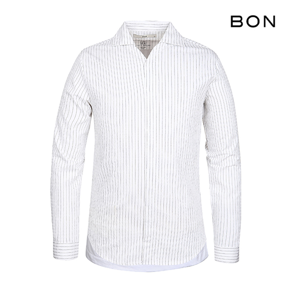 패션그룹형지 본 우븐 배색 티셔츠 BN9STS944