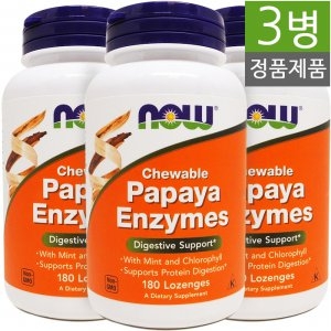 나우푸드 츄어블 파파야 효소 180정