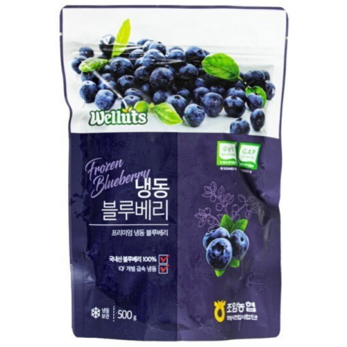 웰루츠 냉동 블루베리 국내산 500g (1개)_이미지