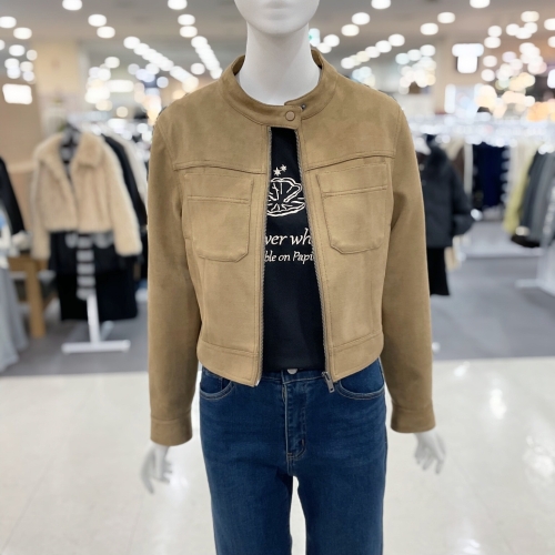 동광인터내셔날 스위트숲 여성 스웨이드 크롭 집업 자켓 SC2LE30