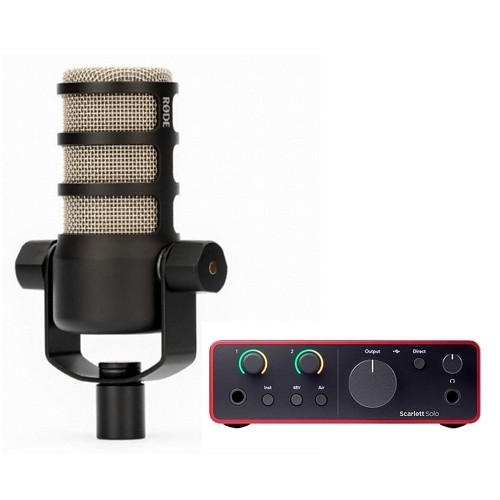 Focusrite Scarlett Solo 4세대 (+ 마이크, 로데 PODMIC)