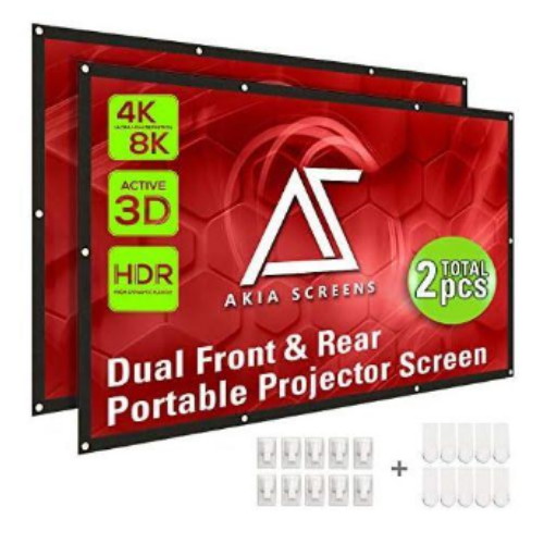 AKIA 와이드 듀얼 프로젝터 스크린 해외구매