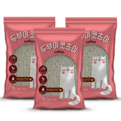 두부야캣츠야 ㅤ고양이모래 커피향 2.6kg (3개)_이미지