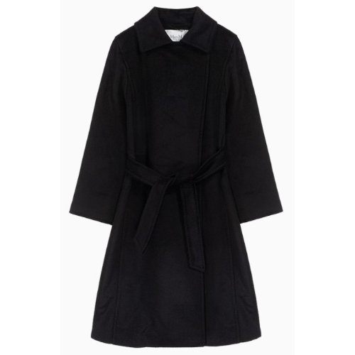 막스마라 마누엘라 울 벨트 코트 2310161633600 (002, 블랙)_이미지