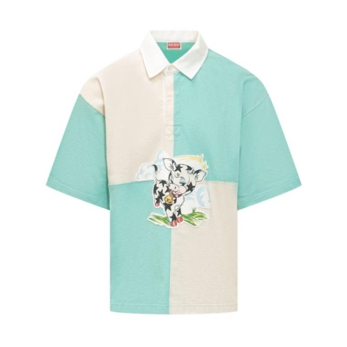 겐조 만화 캐릭터 릴랙스 폴로 셔츠 FG55PO3004SU 60 T_이미지