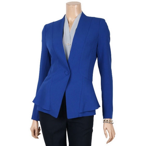 비비드 시크릿가너 노카라 러플 원버튼 자켓 VS021006_이미지