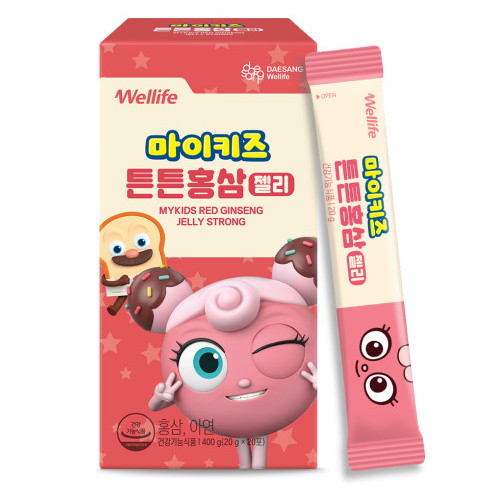 대상웰라이프 마이키즈 튼튼 홍삼젤리 20g 20포 (1개)_이미지