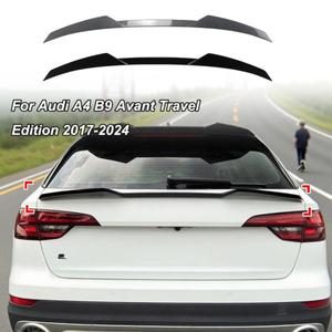 아우디 광택 블랙 리어 탑 테일 윙 스포일러 차체 키트 개조 호환 A4 B9 2017-2024 세단 블레이드 02 Glossy B.._이미지