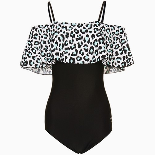제테스  프릴 원피스 수영복 LEOPARD L_4A825
