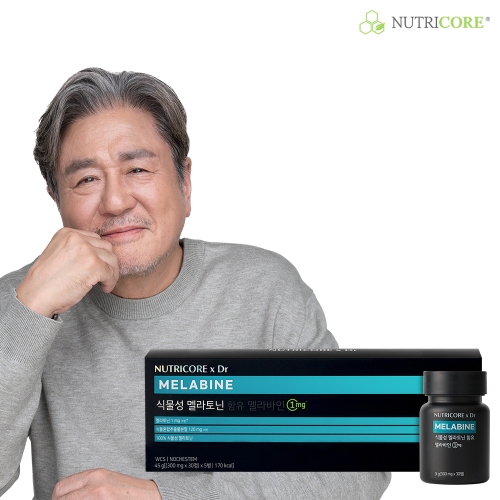 뉴트리코어 식물성 멜라토닌 함유 멜라바인 1mg 30정 (5개)