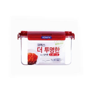 코멕스 더투명한 김치통 정사각 핸들형 1.8L (1개)