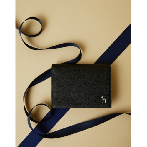 오늘도착 ACC HJHO5F610BK_남성 블랙 배색포인트 소가죽 명함지갑