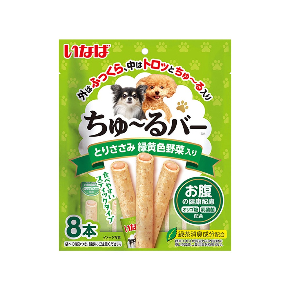  이나바 독 츄르바 닭가슴살&녹황색채소 QDS-134K 80g (10g x 8p) [1개]