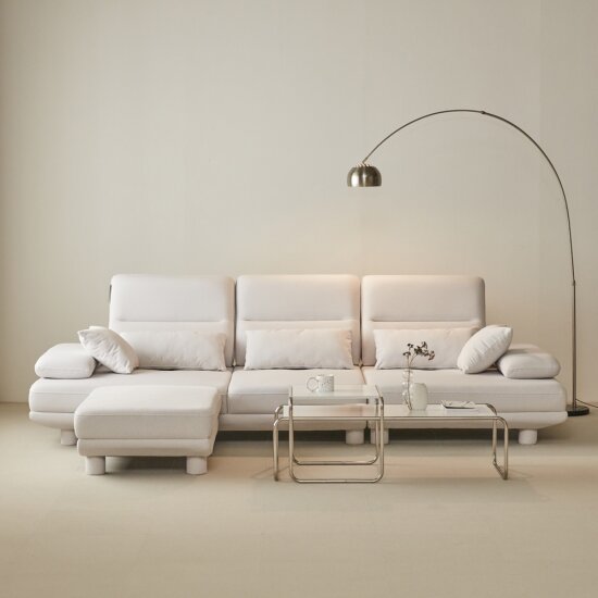 홈앤힐 일레 데이베드 스윙 코모도 아쿠아텍스 패브릭 소파 4인용