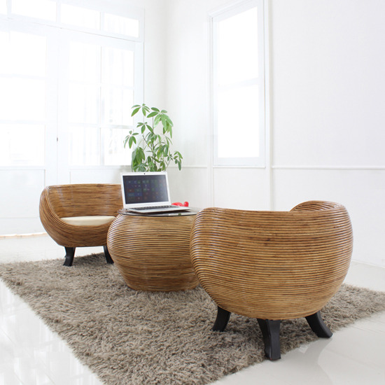 사라방드 몰디브 앙상블 라탄소파+테이블 2인용_이미지