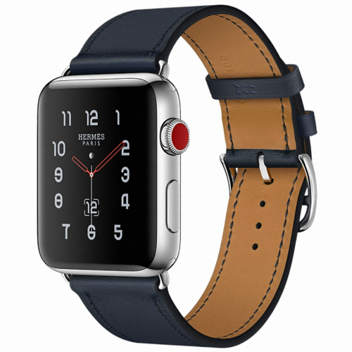 APPLE 워치 시리즈3 에르메스 42mm Cellular 스테인리스 스틸 (인디고 스위프트 싱글투어)_이미지