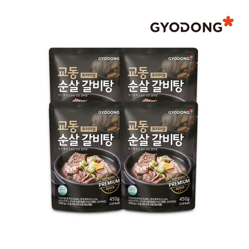 교동식품 교동 프리미엄 순살 갈비탕 450g 4개