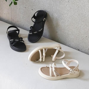 짝꿍닷컴 여성 매듭 크로스 2컬러 웨지 샌들 UH-lu5350