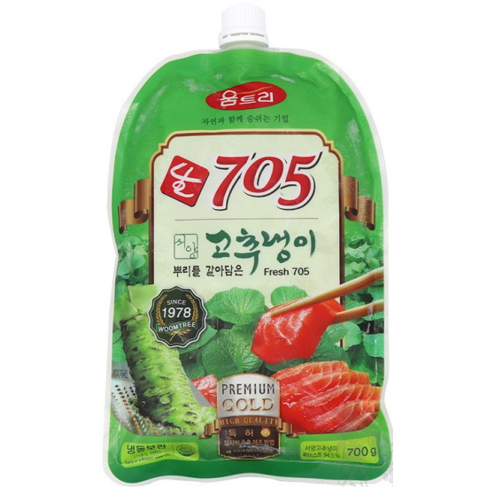 움트리 생와사비 705 700g이미지입니다. 누르면 해당 게시물로 새창이동합니다.