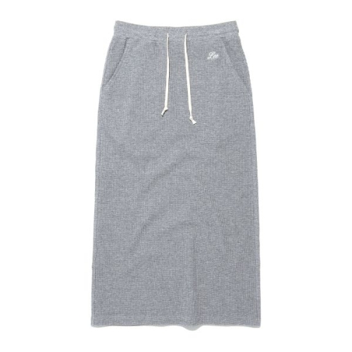 리 우먼 와플 미디 스웻 스커트 그레이 LE2601SR60GR