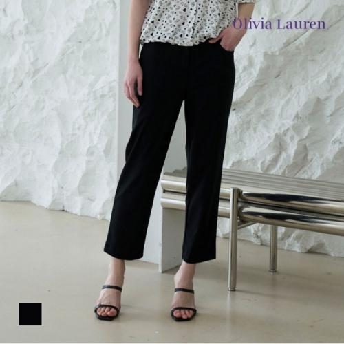세정 올리비아로렌 정상 수입 소재 일자핏 팬츠_VOPDL6M3321