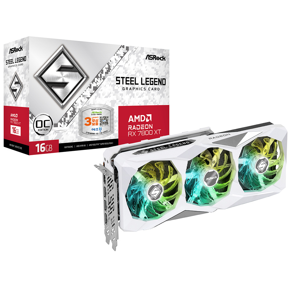 ASRock 라데온 RX 7800 XT 스틸레전드 OC D6 16GB 에즈윈_이미지