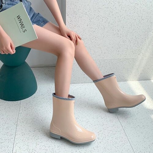 [불명] 부드러운 일장화 방수부츠 설거지장화 미들 레인부츠