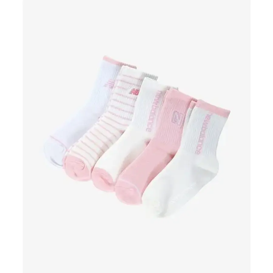 뉴발란스 키즈 5PCS 에센셜 아동 장목 양말 박스 NK8EGS205U25