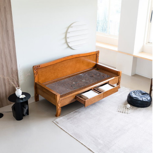 현대의료기 100SF 서랍 온열 돌소파 MS (브라운팔보석)_이미지