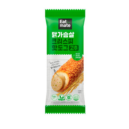 푸드나무 잇메이트 닭가슴살 크리스피 핫도그 고추맛 100g (5개)