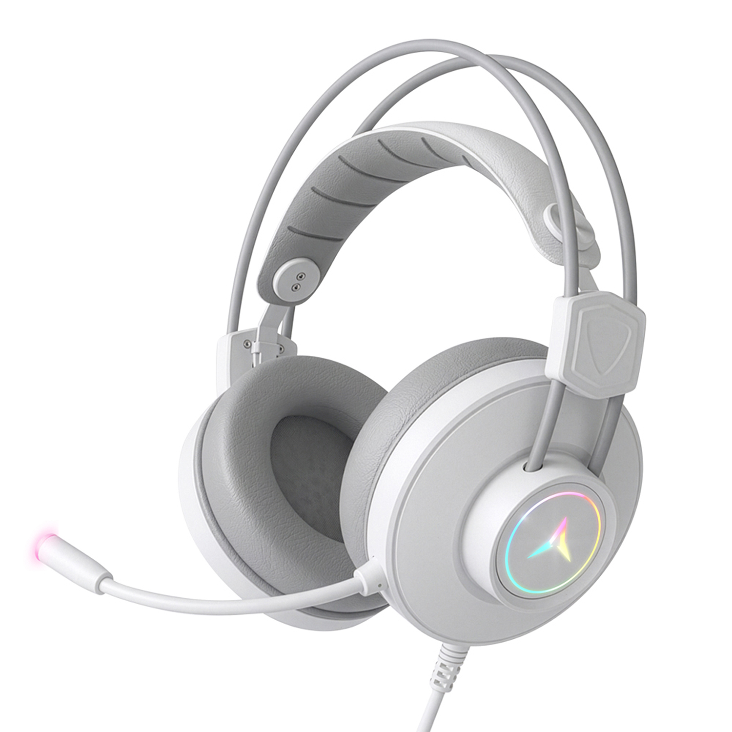 앱코 H58 가상 7.1 RGB ENC MIC 게이밍 헤드셋 (화이트, 정품)_이미지
