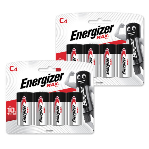 에너자이저 맥스 C형 건전지 4개입 2개