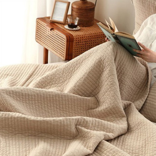 평안 아망떼 타임리스 순면 60수 200T 워싱 피그먼트 이불 겸 패드 (퀸 Q)_이미지