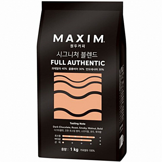 동서식품 맥심 시그니처 블렌드 풀 어센틱 1kg (3개)_이미지