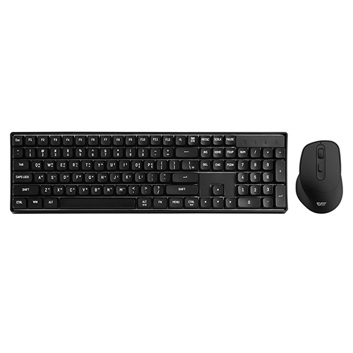 darkFlash CK104 무선 기계식 키보드 마우스 세트 블랙 (청축)_이미지