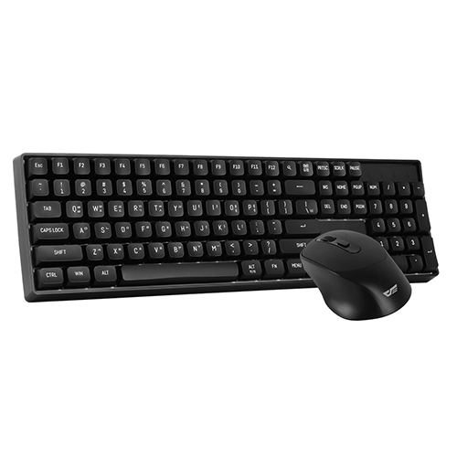 darkFlash CK104 무선 기계식 키보드 마우스 세트 블랙 (청축)_이미지