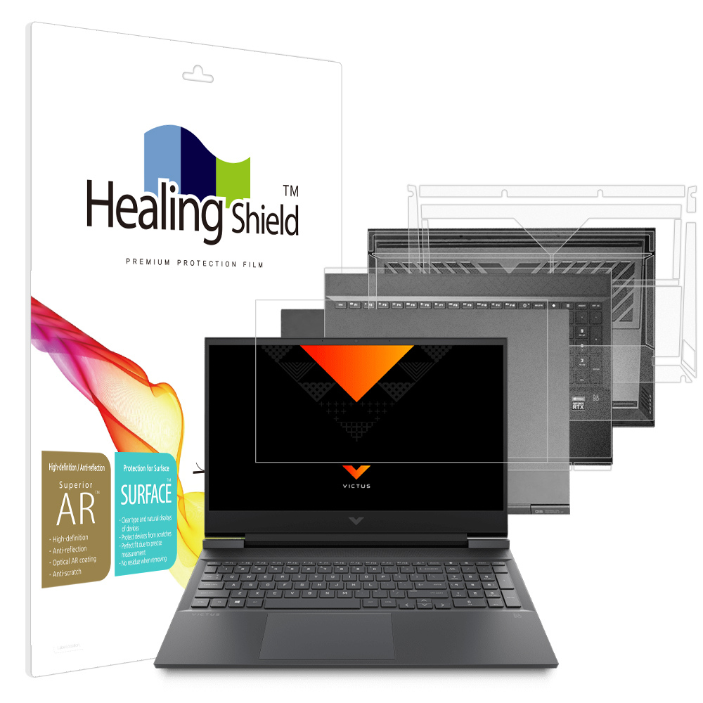 폰트리 힐링쉴드 HP 빅터스 16 2022 고화질 AR (액정보호필름 + 외부보호필름 3종 세트)_이미지