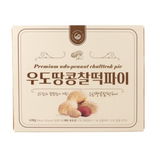 청우식품 우도 땅콩 찰떡 파이 258g (1개)_이미지
