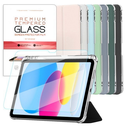 태블리스 iPad 10세대 애플펜슬 홀더 힐링커버 케이스+강화유리필름