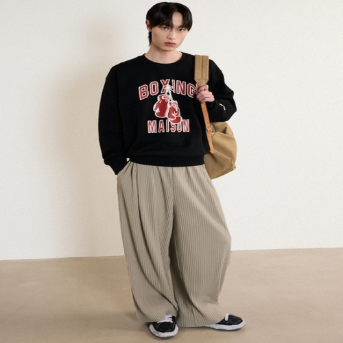 TNGT 남성 와이드핏 플리츠 팬츠_TNPA5E106I2