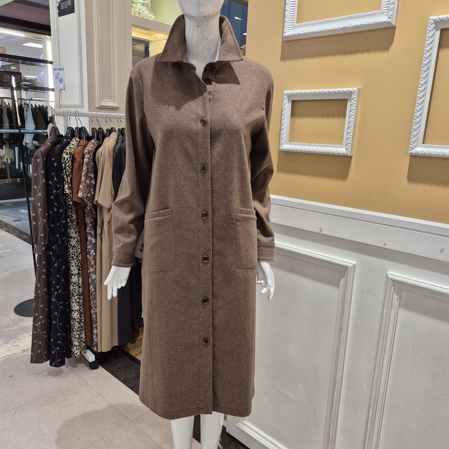 BCBG 비씨비지 겨울24 예티 원피스 B4DAO6612 진그레이/55_이미지