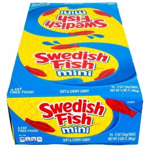 SWEDISH FISH Mini 스웨디시 피쉬 미니 캔디 56g 24개_이미지