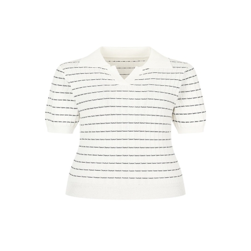 더틸버리 스트라이프 브이 칼라 풀오버 니트 TP7N1PO06W_이미지